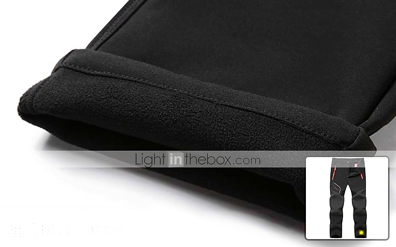Men's Fleece Lined Pants Waterproof Hiking Pants Trousers Softshell Pants Winter Outdoor Thermal Warm Windproof Breathable Elastic Waist Fleece Bottoms Army Navy Grey Black Hunting Fishing Skiing 2025 - $34.99 –P15