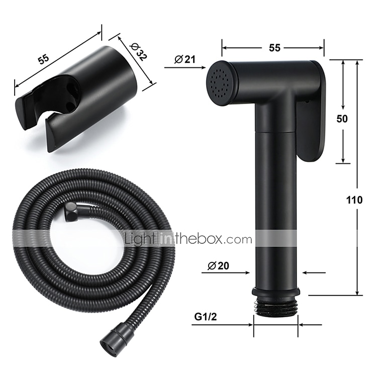 Brass Single Hole Bidet Painted Finishes Black Toilet Handheld Bidet Sprayer Self-Cleaning Contemporary Clean Spray Gun 2026 - $75.99 –P7