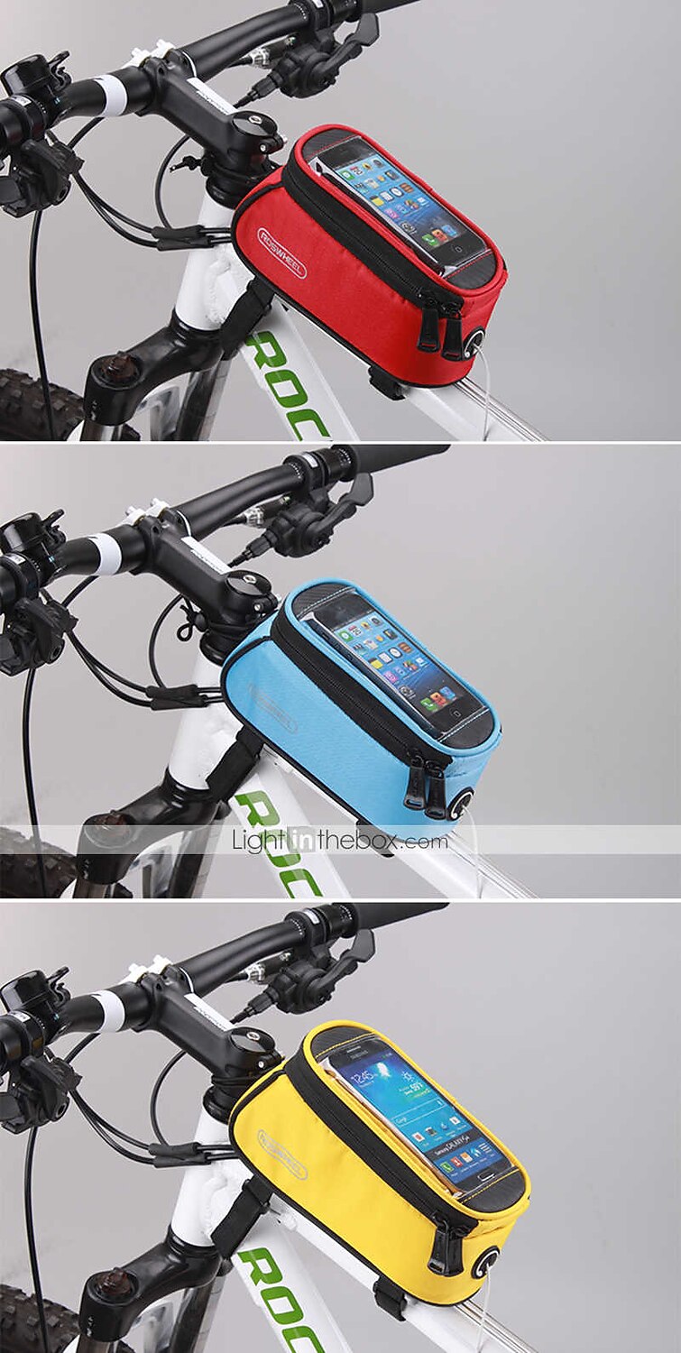 ROSWHEEL Cell Phone Bag Bike Frame Bag Top Tube 4.8 inch Touch Screen Cycling for Samsung Galaxy S6 iPhone 4/4S Samsung Galaxy S4 Yellow Red Blue Cycling / Bike / iPhone X / iPhone XR / iPhone XS 2026 - TRY 772.39 –P11