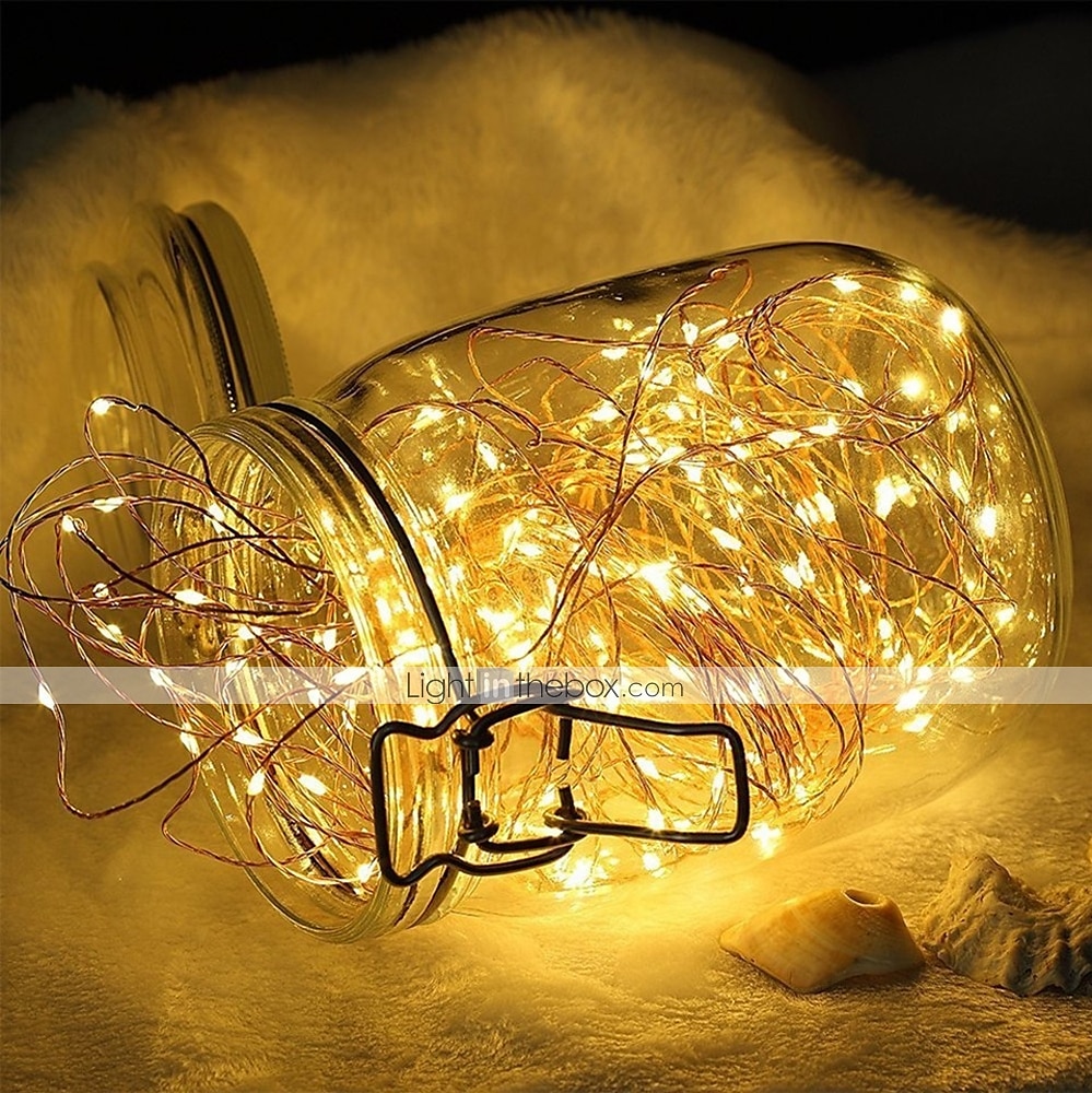 2025年 10m ストリングライト 100 LED 1個 レッド ブルー グリーン 装飾用 単3乾電池  コレクション – $11.99 –P5
