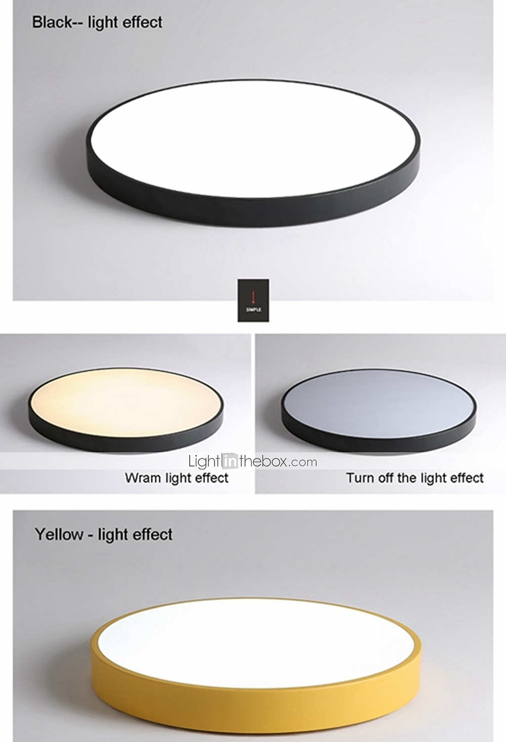 1-Light 40 cm Ceiling Light Eye Protection / Creative / WIFI Control Flush Mount Lights Metal Acrylic Chic & Modern Modern Simple 200-240V / FCC 2026 - $119.99 –P18
