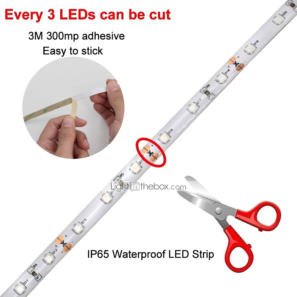 16.4Ft 5m LED Strip Light Waterproof Flexible Light UV Black Light 395-405nm 2835 8mm LED Flexible Strip DC12V for Indoor Fluorescent Dance Party Stage Lighting Body Paint 2025 - GBP £25.58 –P2