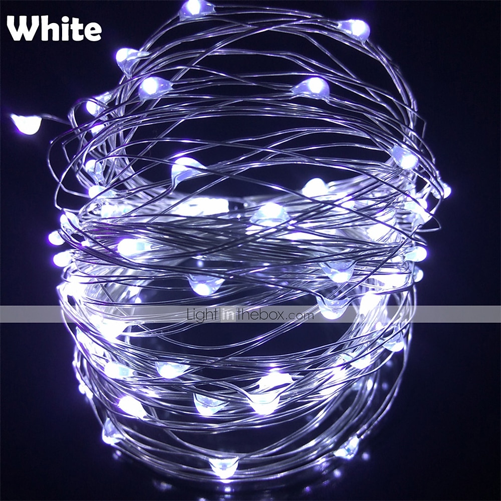 2025年 10m ストリングライト 100 LED 1個 レッド ブルー グリーン 装飾用 単3乾電池  コレクション – $11.99 –P2