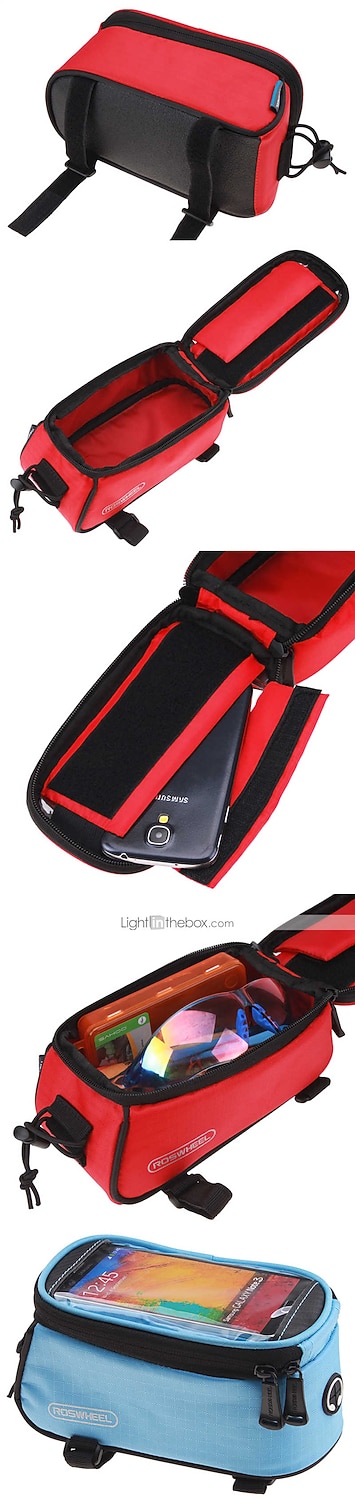 ROSWHEEL Cell Phone Bag Bike Frame Bag Top Tube 4.8 inch Touch Screen Cycling for Samsung Galaxy S6 iPhone 4/4S Samsung Galaxy S4 Yellow Red Blue Cycling / Bike / iPhone X / iPhone XR / iPhone XS 2026 - TRY 772.39 –P8