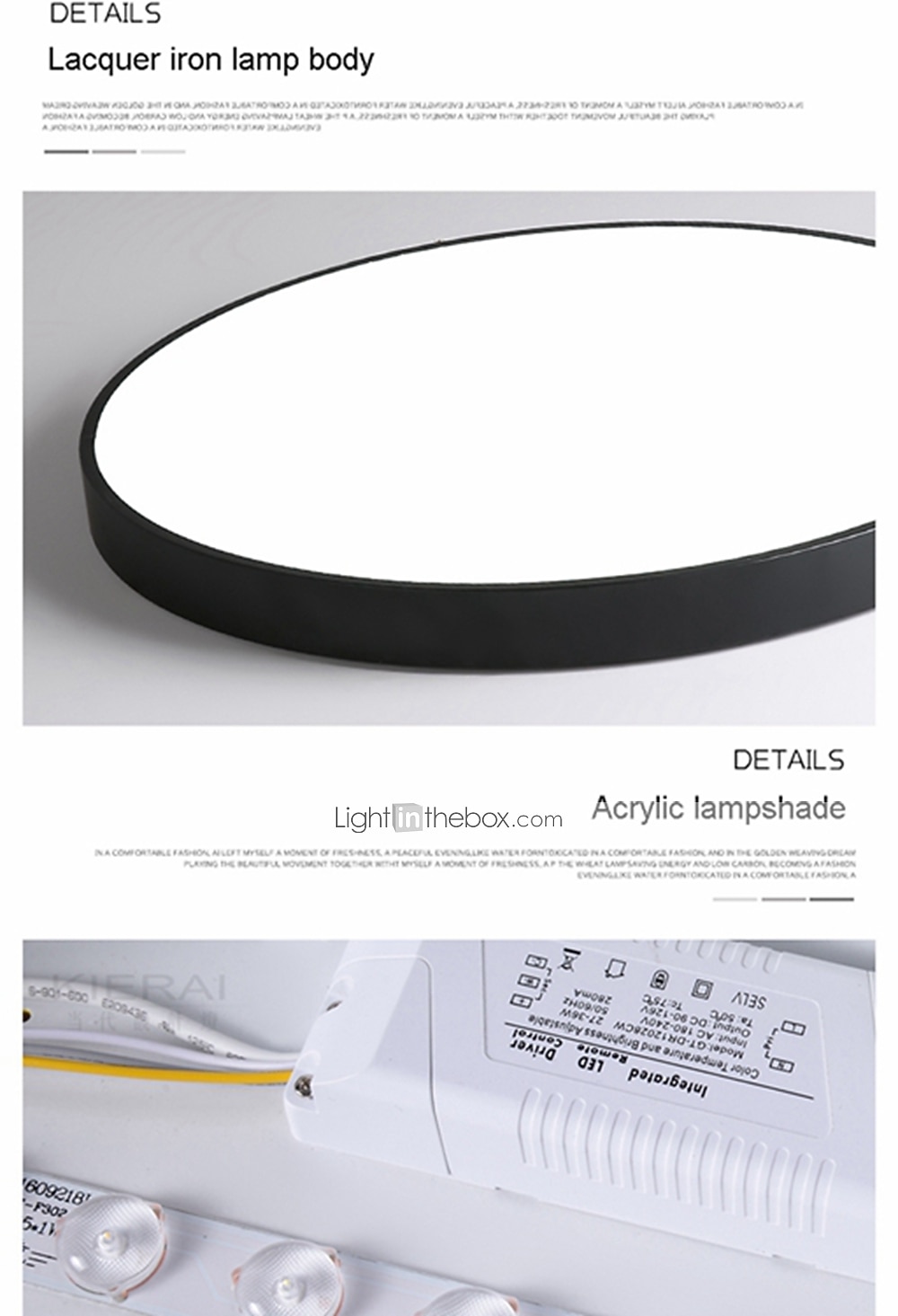 1-Light 40 cm Ceiling Light Eye Protection / Creative / WIFI Control Flush Mount Lights Metal Acrylic Chic & Modern Modern Simple 200-240V / FCC 2026 - $119.99 –P20