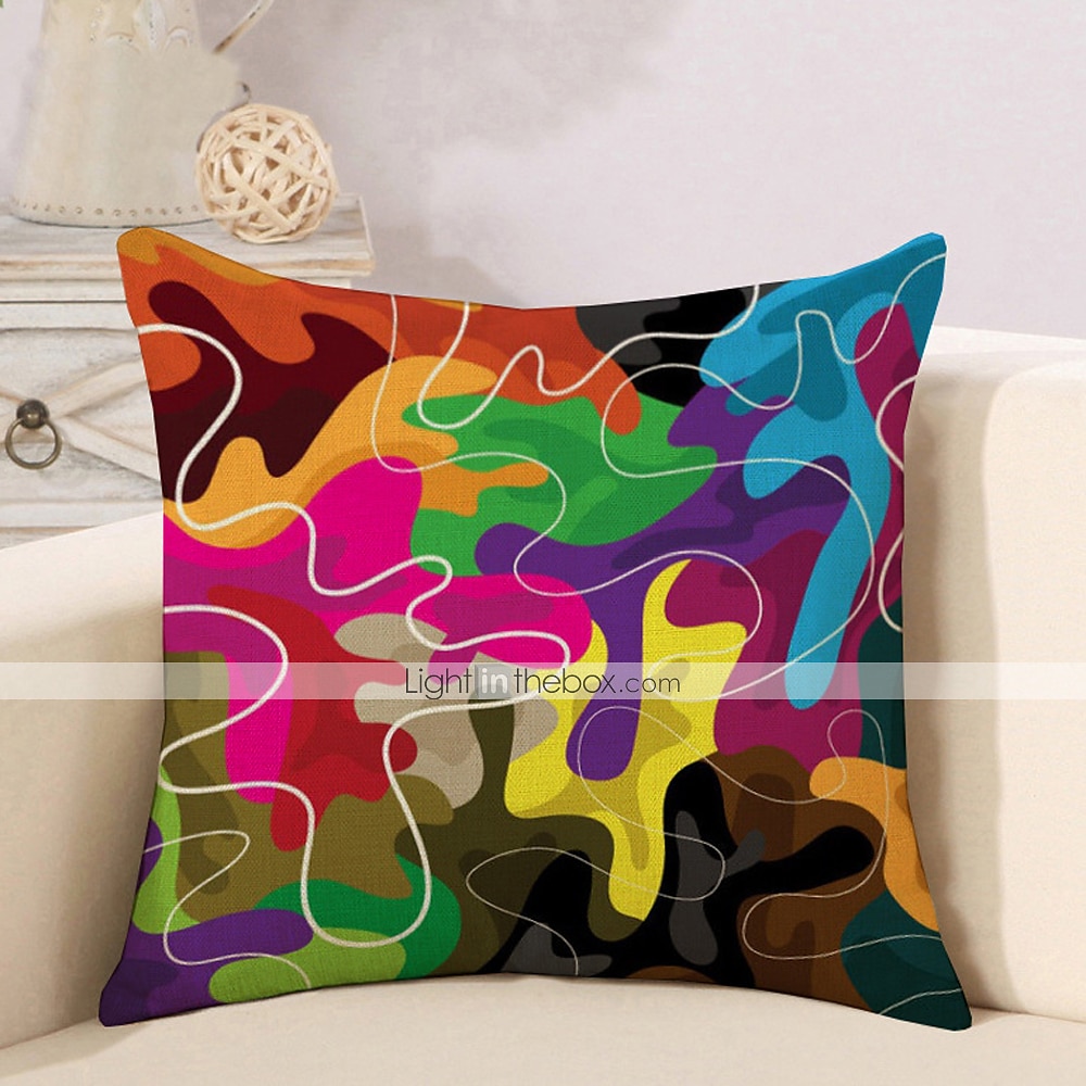 geometrisk abstrakt putetrekk 6 stk mykt dekorativt firkantet putetrekk putetrekk for soverom stue sofa sofa stol overlegen kvalitet maskinvaskbar 2025 - $27.99 –P3