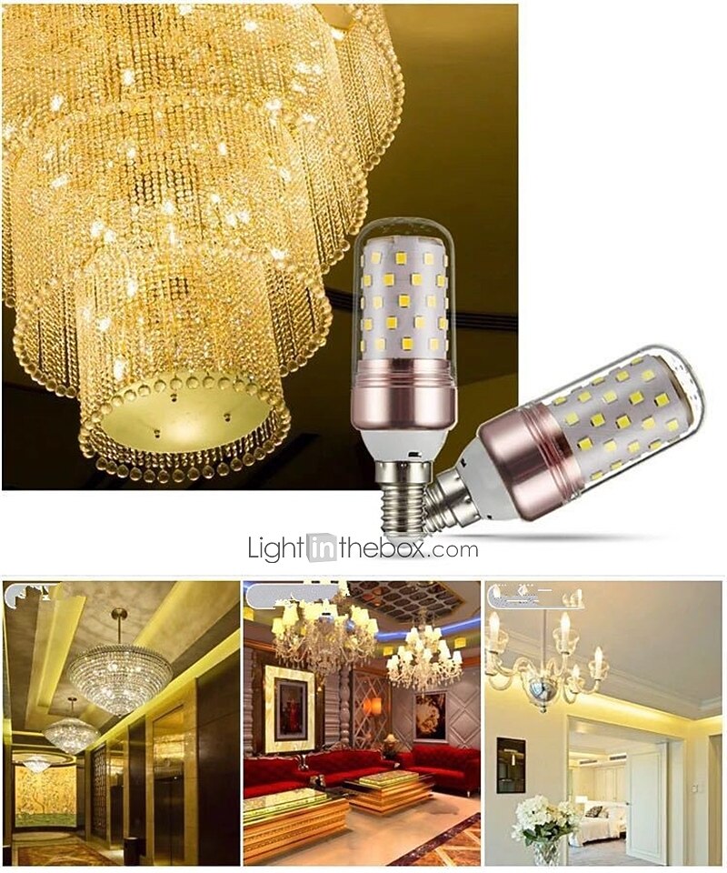 6buc 12 W Lămpi de porumb cu LED 800 lm E14 E26 / E27 T 60 LED-uri de margele SMD 2835 Decorativ Crăciun decor de nunta Alb Cald Alb Rece 220-240 V / RoHs / CE 2025 - $16.49 -P2