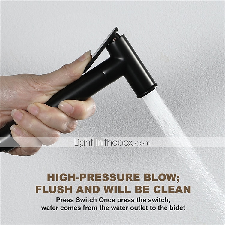 Brass Single Hole Bidet Painted Finishes Black Toilet Handheld Bidet Sprayer Self-Cleaning Contemporary Clean Spray Gun 2026 - $75.99 –P2
