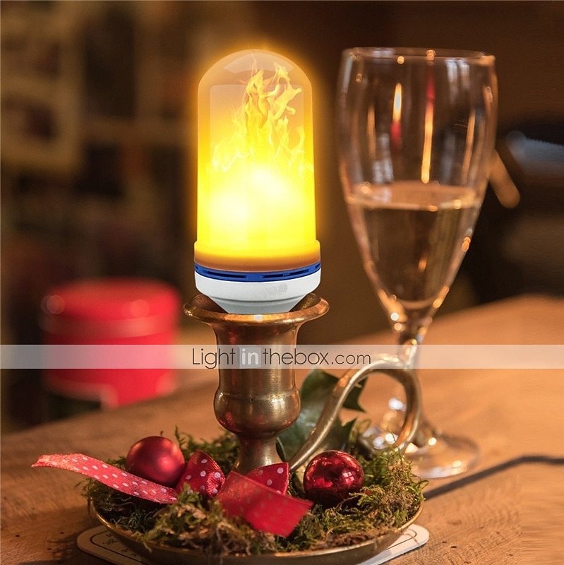 led e26 e27 majsljus flamma effekt led pärlor smd 2835 simulerad natur eld ljus majslökor flamma flimrande juldekoration rohs 2st 2025 - $22.99 –P5