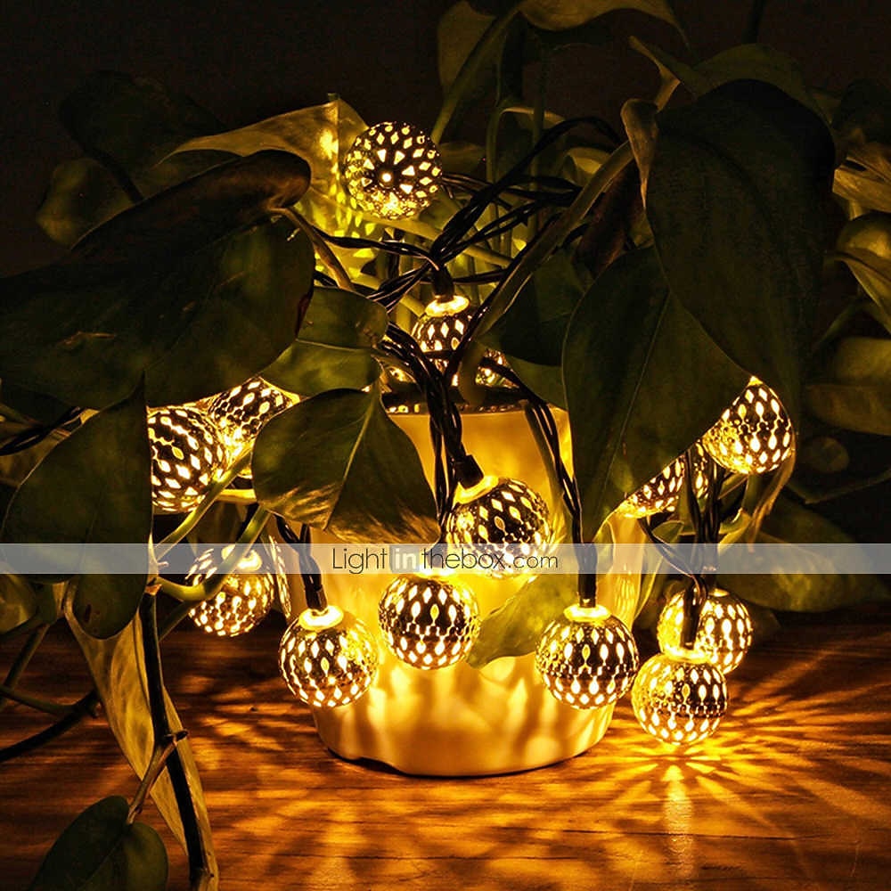 Eleganckie wesele przyjęcie ramadan eid marokańskie metalowe lampki sznurkowe zasilane przez usb lub baterię aa - 10-50 diod led wodoodporny zewnętrzny ogród wystrój domu 2026 - $9.49 –P2