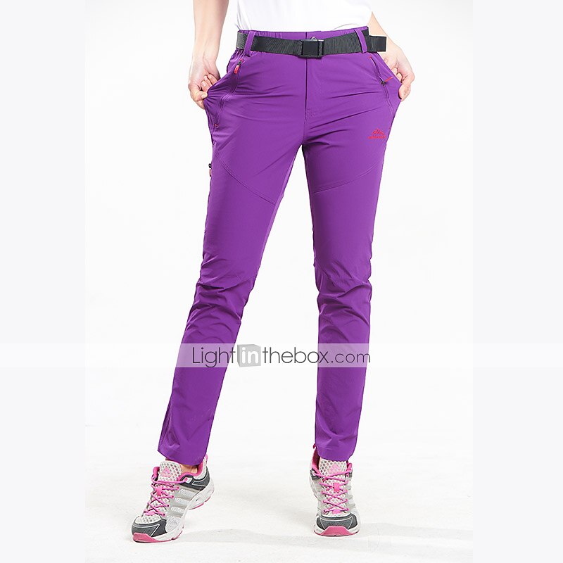 Dam Vandringsbyxor Sommar Utomhus Vattentät Vindtät Andningsfunktion Snabb tork Byxa Underdelar Violett Svart Elastan Camping / vandring Jakt Fiske S M L XL XXL / Slitstyrka 2025 - $39.99 –P13