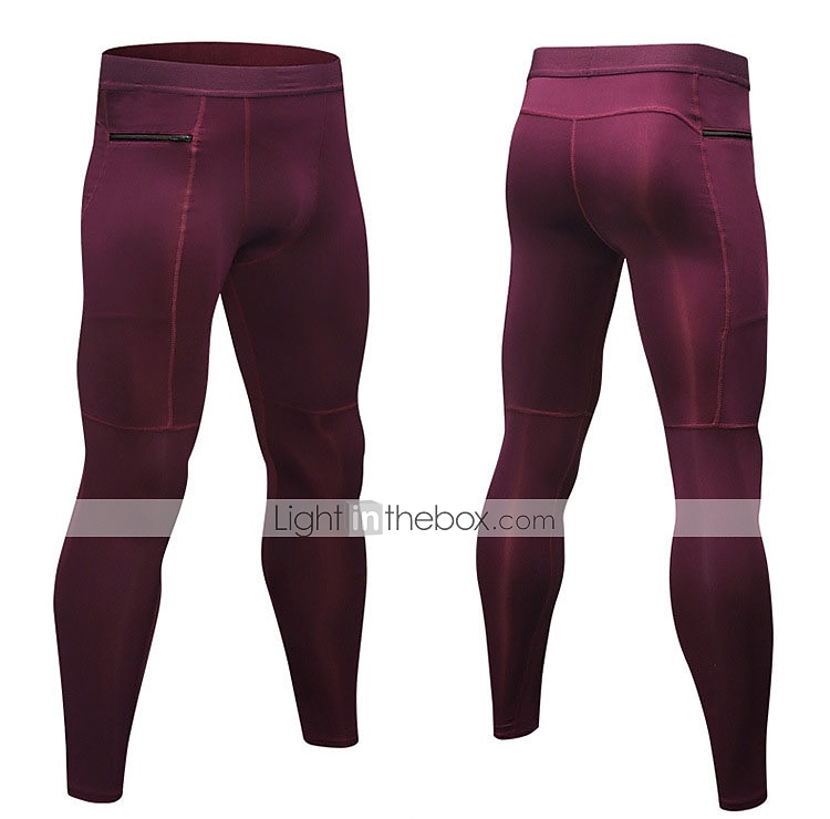 YUERLIAN Per uomo Pantaloni a compressione Livello base con tasca per telefono Vita alta Livello Base Estate Tenere al caldo Traspirante Traspirazione umidità Elasticizzato Fitness Allenamento in del 2025 a $16.49 –P8