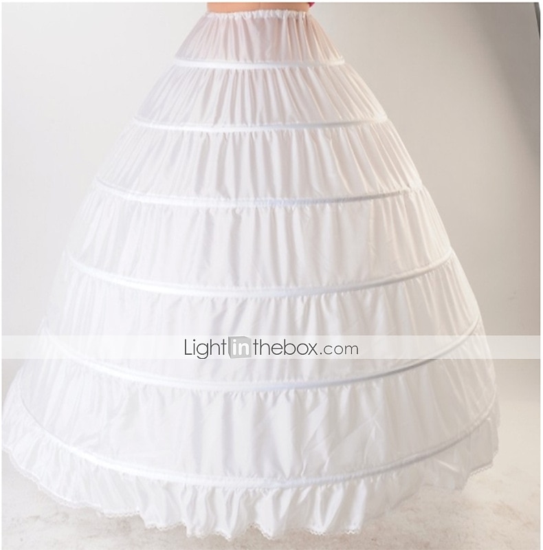Rococo Victorian Petticoat Hoop Skirt Under Skirt Crinoline Half Slip Bride Bridal Women's 6 Hoops Ball Gown Halloween Wedding Party Adults' Petticoat 2025 - $32.99 –P2