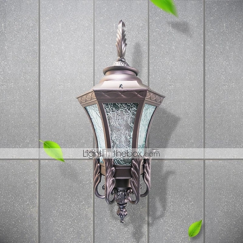 Aplique de pared led accesorio de iluminación antiguo aplique de pared linterna externa impermeable a prueba de óxido de aluminio linterna de vidrio lámpara de pared linterna patio jardín balcón 2025 - $282.09 –P8