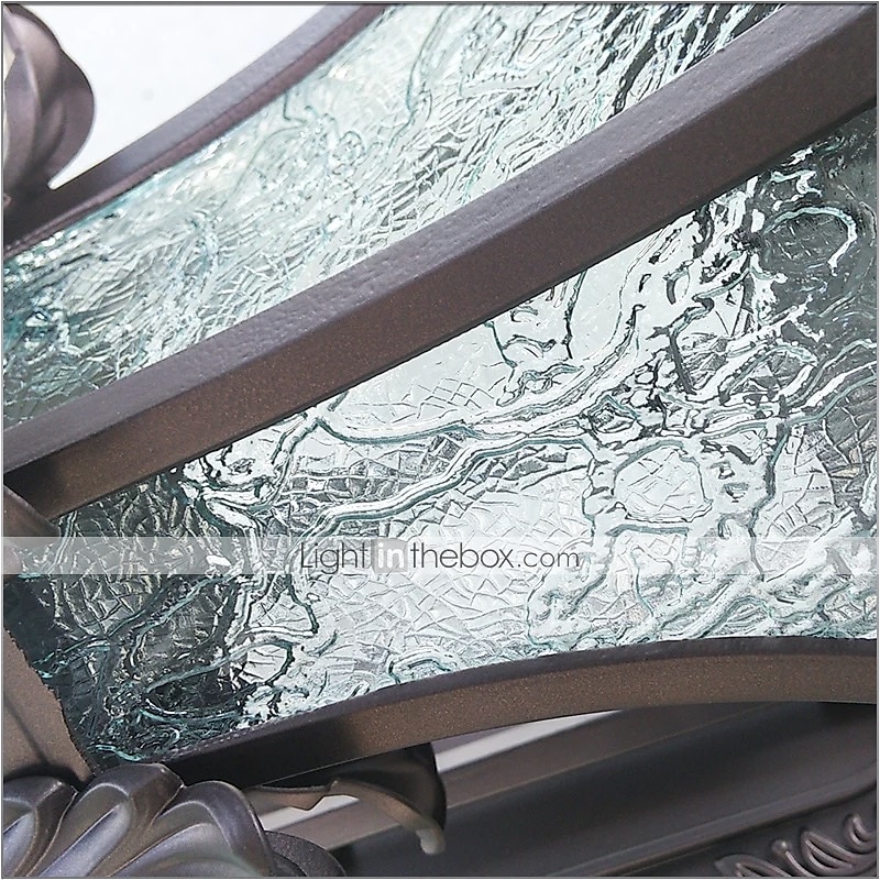 Aplique de pared led accesorio de iluminación antiguo aplique de pared linterna externa impermeable a prueba de óxido de aluminio linterna de vidrio lámpara de pared linterna patio jardín balcón 2025 - $282.09 –P9