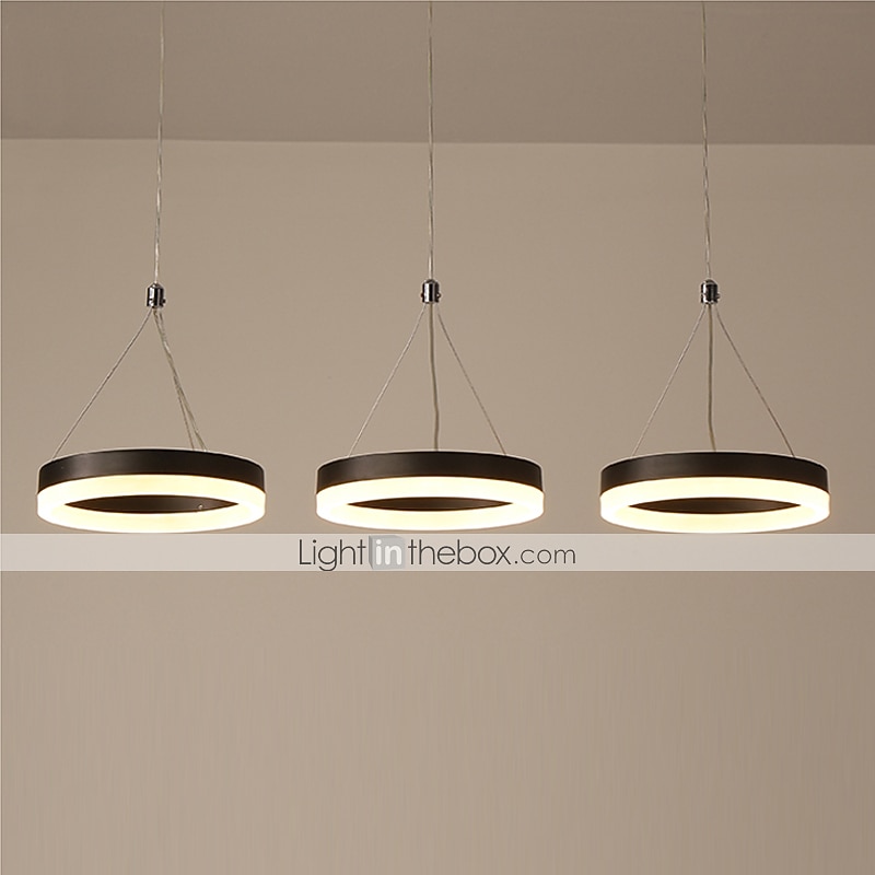 3 światła 20 cm Wielodcień / Regulowany Żyrandol Aluminium Akryl Koło Malowane Wykończenia LED / Nowoczesne 110-120 V / 220-240 V 2026 - $287.89 –P3