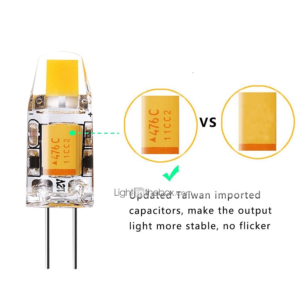 2025年 10個1.5wledバイピンライト150lm g4 1ledビーズ穂軸素敵な暖かい白12v  コレクション – $37.99 –P4
