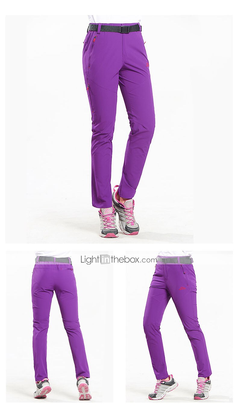 Dam Vandringsbyxor Sommar Utomhus Vattentät Vindtät Andningsfunktion Snabb tork Byxa Underdelar Violett Svart Elastan Camping / vandring Jakt Fiske S M L XL XXL / Slitstyrka 2025 - $39.99 –P3