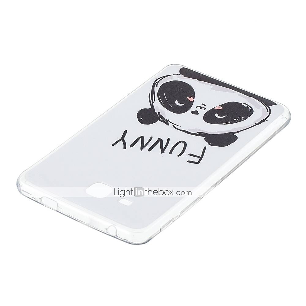 White Flower Pattern Leather with Soft Silicone Case Shockproof Stand Cover with Card Slots XTstore Case for Samsung Galaxy Tab A 7.0 // A6 7.0 Stylus and Panda Keychain SM-T280//T285