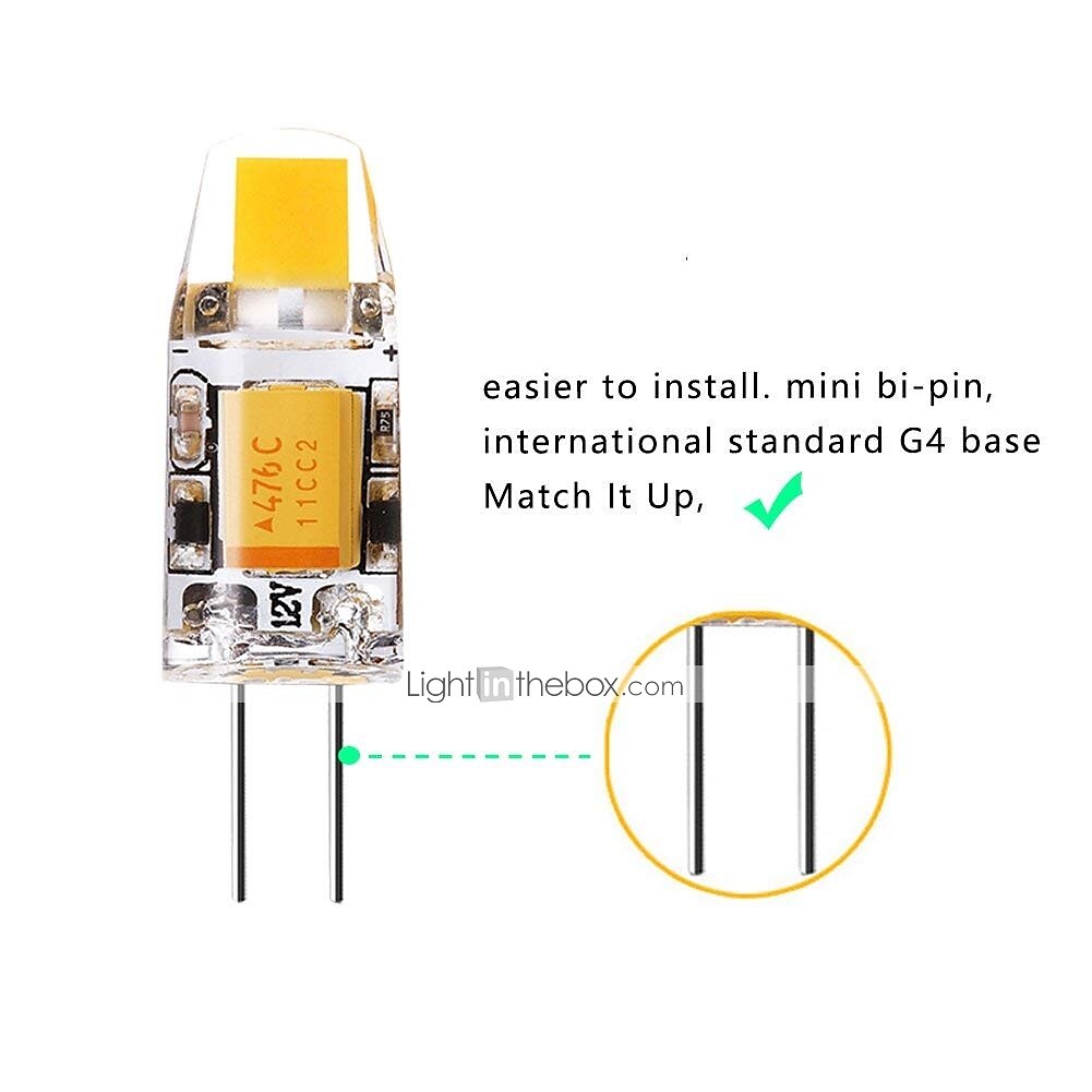 2025年 10個1.5wledバイピンライト150lm g4 1ledビーズ穂軸素敵な暖かい白12v  コレクション – $37.99 –P3