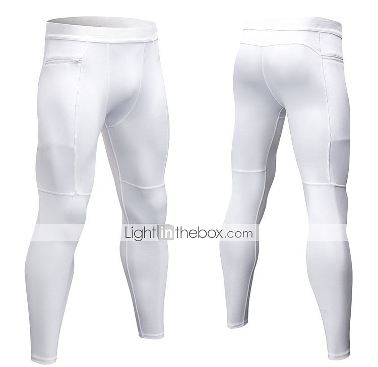 YUERLIAN Per uomo Pantaloni a compressione Livello base con tasca per telefono Vita alta Livello Base Estate Tenere al caldo Traspirante Traspirazione umidità Elasticizzato Fitness Allenamento in del 2025 a $16.49 –P11