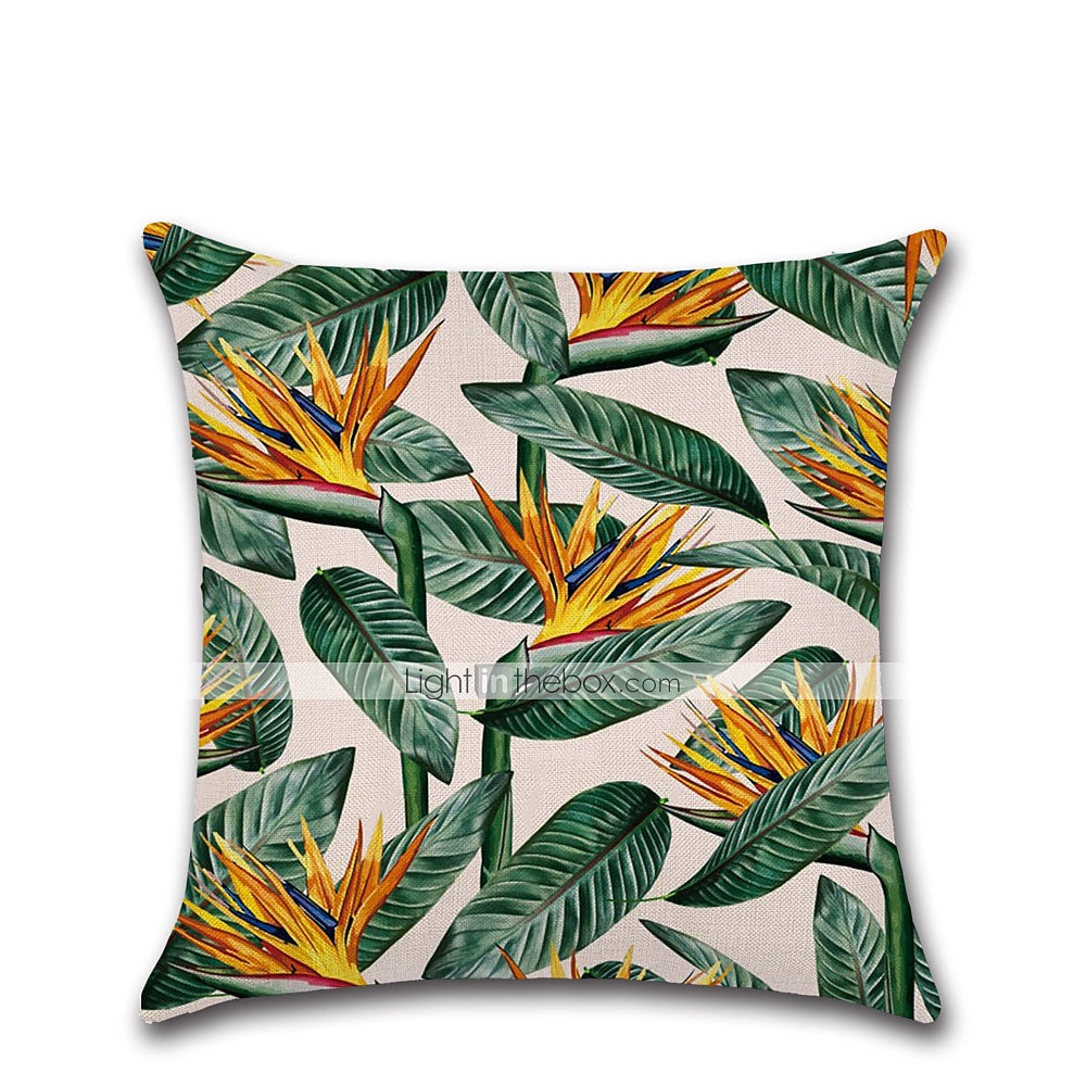 putetrekk 1 stk myk blomstret&amp;planter firkantet putetrekk putetrekk til sofa soverom overlegen kvalitet maskinvaskbar utendørs faux lin pute til sofa sofa seng stol grønn 2025 - $12.99 –P8