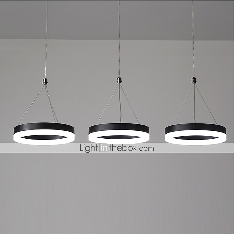 3 światła 20 cm Wielodcień / Regulowany Żyrandol Aluminium Akryl Koło Malowane Wykończenia LED / Nowoczesne 110-120 V / 220-240 V 2026 - $287.89 –P1