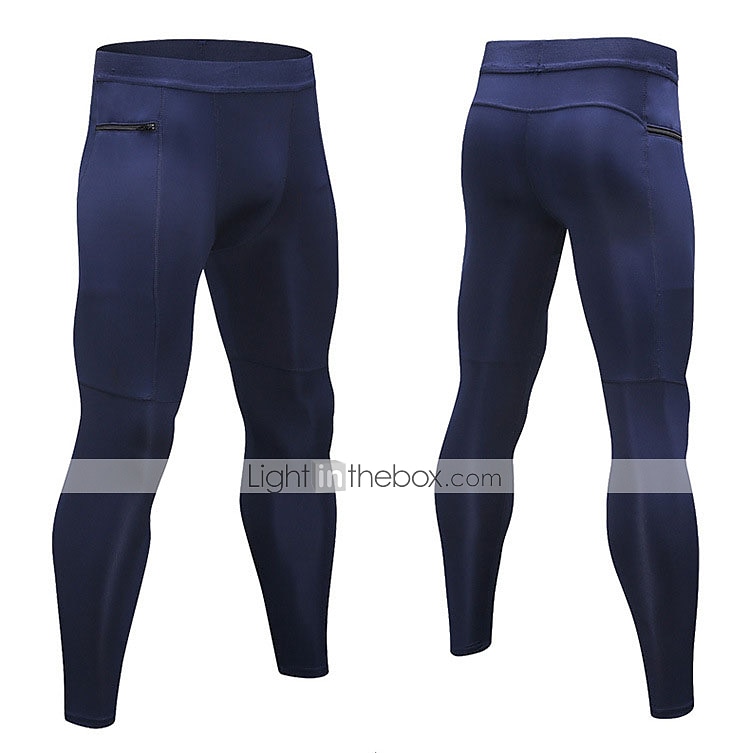 YUERLIAN Per uomo Pantaloni a compressione Livello base con tasca per telefono Vita alta Livello Base Estate Tenere al caldo Traspirante Traspirazione umidità Elasticizzato Fitness Allenamento in del 2025 a $16.49 –P12