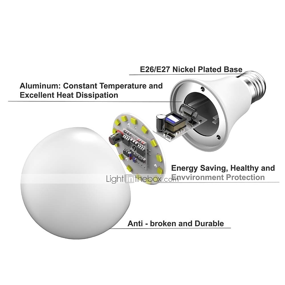 10 stks 5 w led-lampen 50 w halogeen equivalent 3000 k/6000 k warm wit geen flikkering e26 e27 500lm niet dimbare ac110-220 v 2025 - $42.99 –P4