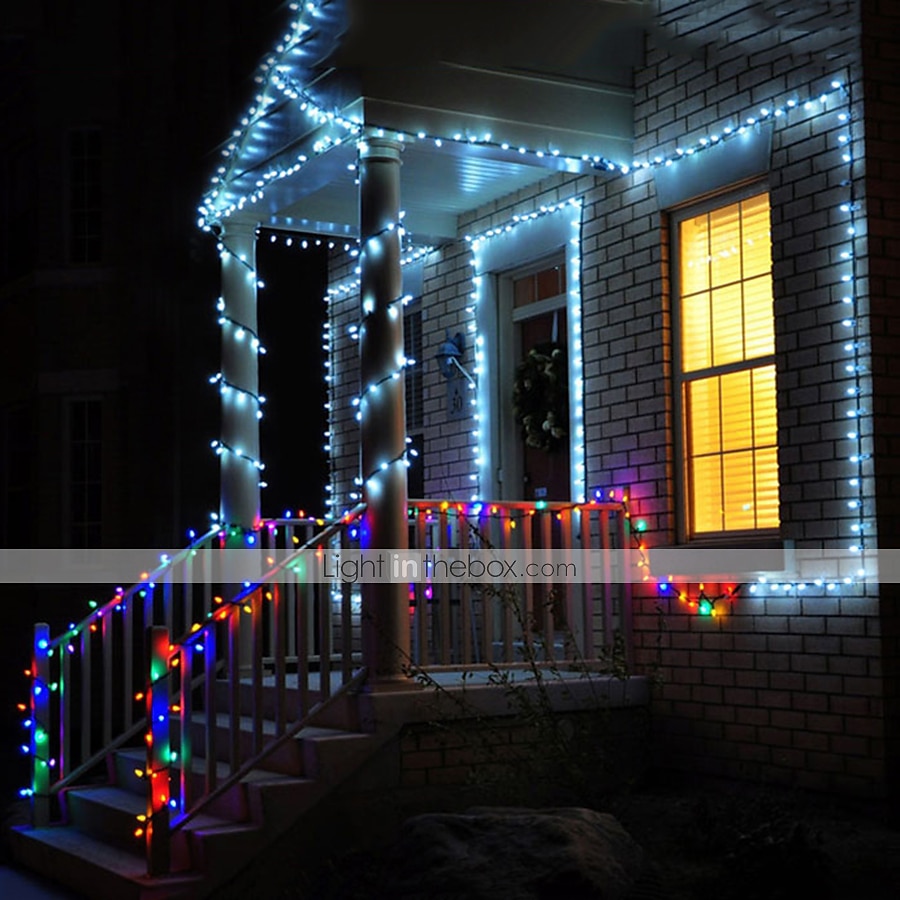 elegante ricevimento di matrimonio festa luci a stringa set luci a stringa per esterni 100m 500 led bianco caldo rgb bianco natale festa di nozze decorazione vacanza spina ue spina uk 220-240v cavo del 2025 a $81.99 –P10