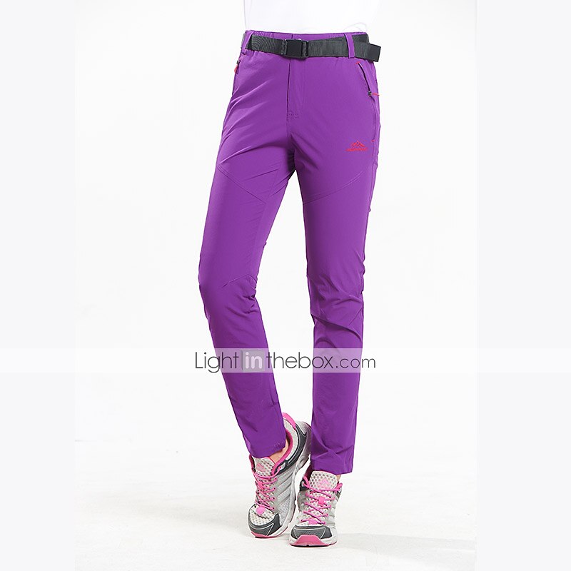Dam Vandringsbyxor Sommar Utomhus Vattentät Vindtät Andningsfunktion Snabb tork Byxa Underdelar Violett Svart Elastan Camping / vandring Jakt Fiske S M L XL XXL / Slitstyrka 2025 - $39.99 –P11