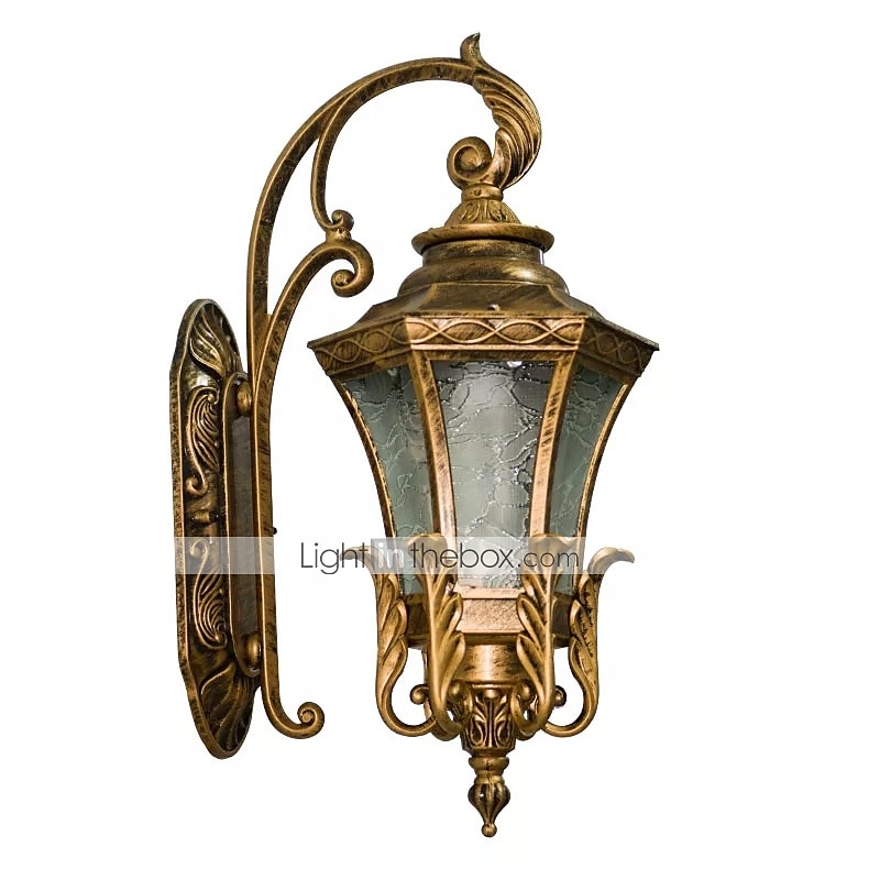 Aplique de pared led accesorio de iluminación antiguo aplique de pared linterna externa impermeable a prueba de óxido de aluminio linterna de vidrio lámpara de pared linterna patio jardín balcón 2025 - $282.09 –P13