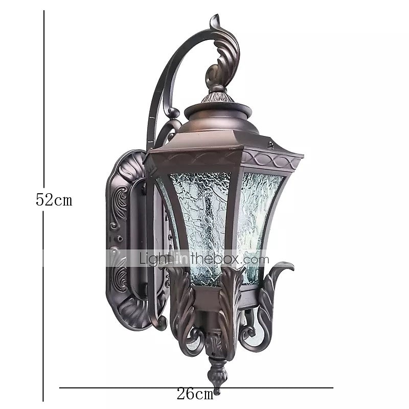 Aplique de pared led accesorio de iluminación antiguo aplique de pared linterna externa impermeable a prueba de óxido de aluminio linterna de vidrio lámpara de pared linterna patio jardín balcón 2025 - $282.09 –P10