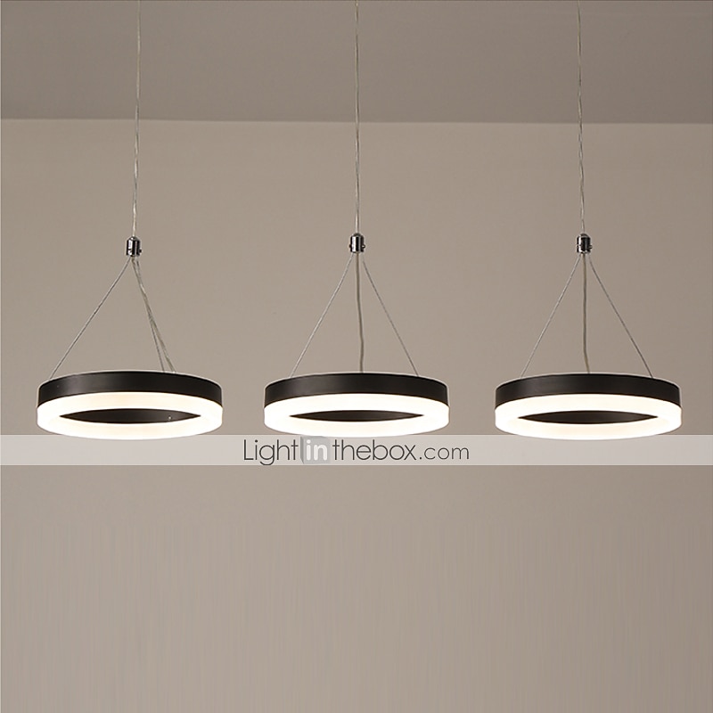 3 światła 20 cm Wielodcień / Regulowany Żyrandol Aluminium Akryl Koło Malowane Wykończenia LED / Nowoczesne 110-120 V / 220-240 V 2026 - $287.89 –P2