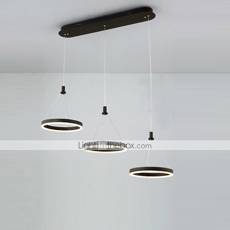 3 luci 30 cm multi-tonalità / lampadario regolabile alluminio acrilico cerchio finiture verniciate led / moderno 110-120v / 220-240v del 2025 a $399.99 –P3