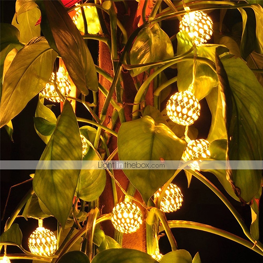 Eleganckie wesele przyjęcie ramadan eid marokańskie metalowe lampki sznurkowe zasilane przez usb lub baterię aa - 10-50 diod led wodoodporny zewnętrzny ogród wystrój domu 2026 - $9.49 –P4
