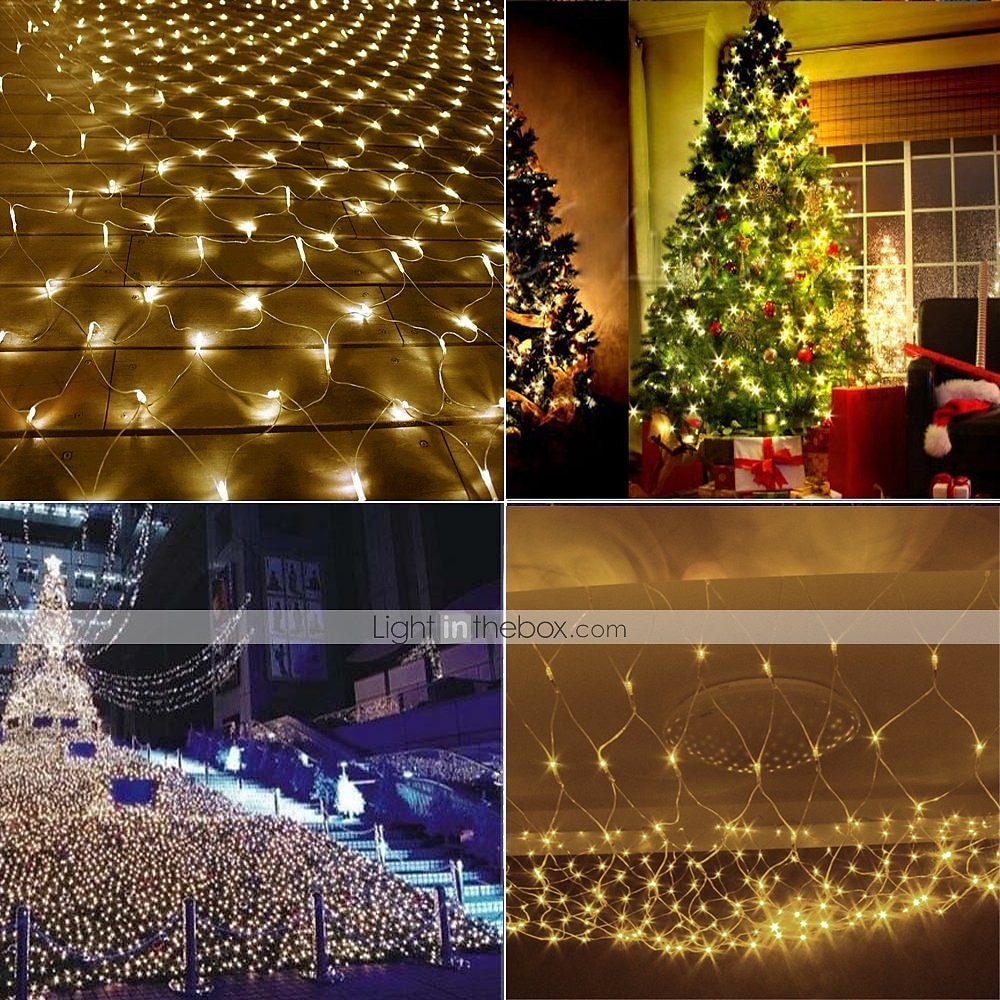 luci nette a led 3m x 2m 200 luci nette a led luci per tende luci rete da pesca bianco caldo bianco blu multicolore albero di natale festa di decorazione della casa viola blu bianco caldo multi del 2025 a $24.99 –P3