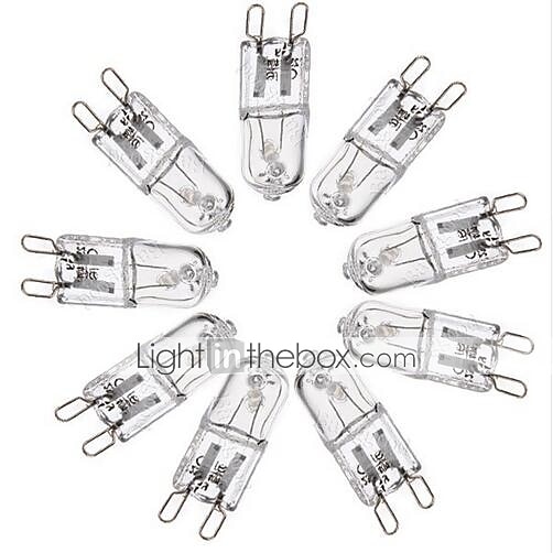 10 stk g9 halogenpære 40w t4 for viftelys mikrobølgeovner baderomslysekroner erstatning dimbar varm hvit 220~240v 2025 - $12.99 –P1