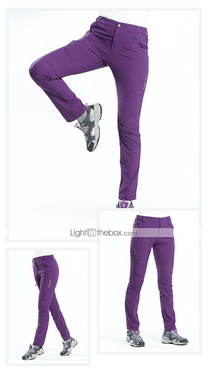 Per donna Pantaloni da escursione Estate Esterno Impermeabile Traspirante Asciugatura rapida Elastico Pantalone / Sovrapantaloni Pantaloni Vita elastica Grigio scuro Lilla Campeggio e hiking Pesca del 2025 a $38.99 –P5