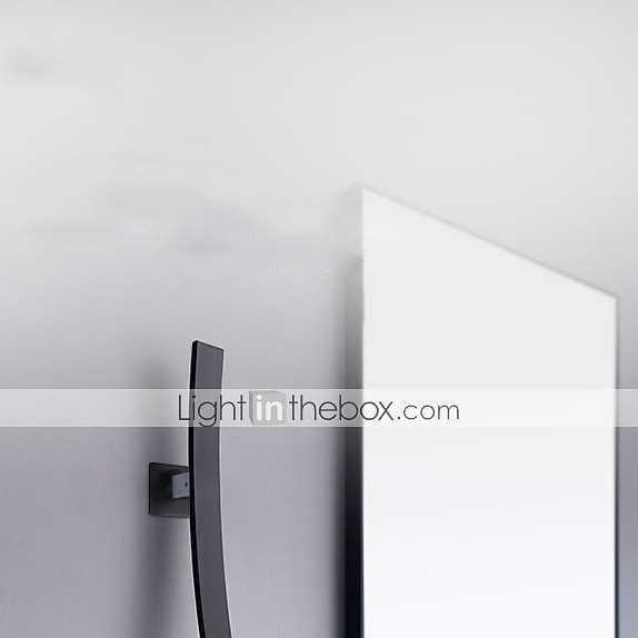 Robinet de lavabo de salle de bain mural, nouveau design cascade noir mitigeur robinets de bain à deux trous avec grande sortie et interrupteur réglable de débit et interrupteur chaud/froid de 2025 ? $372.59 –P3