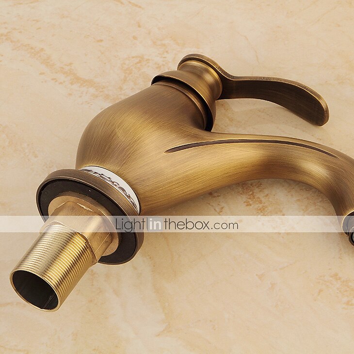 handfat kran - klassisk antik mässing centerset enkelgrepp en hålbad kranar 2025 - $97.99 –P3