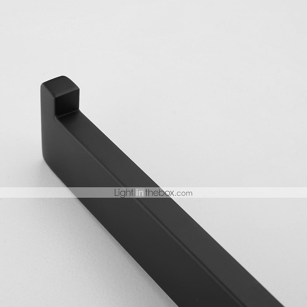 Porte-serviettes nouveau design acier inoxydable salle de bain simple porte-serviettes mural noir mat 1pc de 2025 ? $39.99 –P3