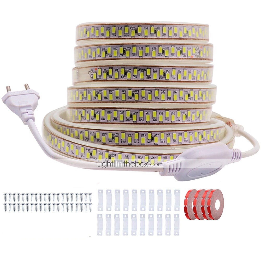 20m 65.6ft led bande lumière flexible corde lumière étanche blanc chaud smd 5730 3600leds intérieur extérieur ambiance rétroéclairage atmosphère décoration de 2025 ? $51.99 –P1