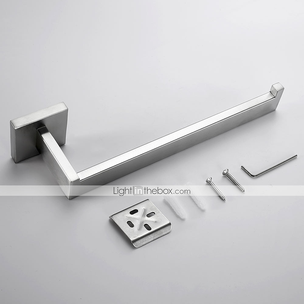 Multifunction Bathroom Accessory Set Include Towel Bar Toilet Paper Holder and Robe Hooks Stainless Steel Bathroom Shelf Wall Mounted 1or3or4 pcs 2025 - $28.99 –P13