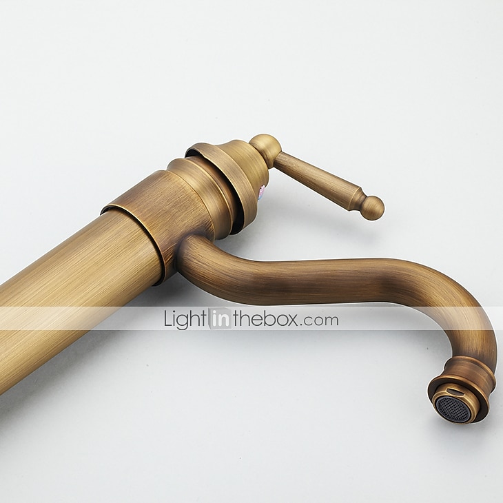 robinet de lavabo de salle de bain - laiton antique rotatif / central électrolytique mitigeur monotroubath taps de 2025 ? $97.99 –P10