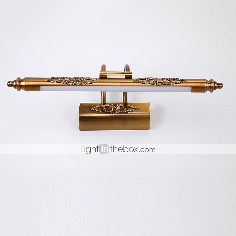 Lámpara de espejo con luz de tocador led, iluminación de baño impermeable, lámpara de pared de hierro de cobre cepillado, 8w, 19.69in, ip68, lámpara de pared antigua vintage 2026 - $174.99 –P1