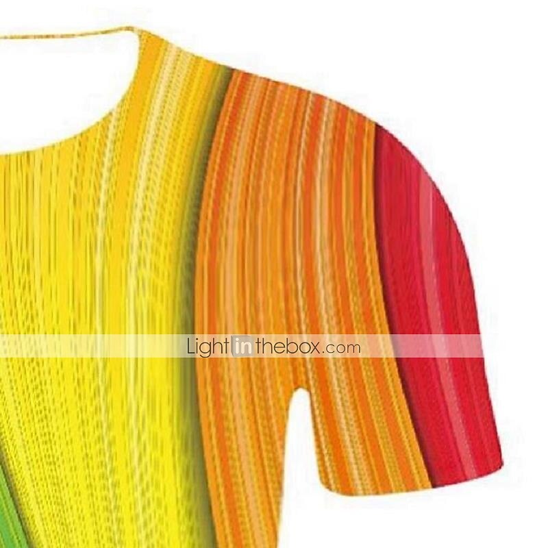 Men's Unisex Graphic Rainbow 3D Shirt T shirt Tee Short Sleeve T shirt Crew Neck Shirt Chic & Modern Party Casual Daily Purple Green Rainbow Clothing Apparel Plus Size S M L XL XXL 3XL 4XL 2025 - $17.99 –P2