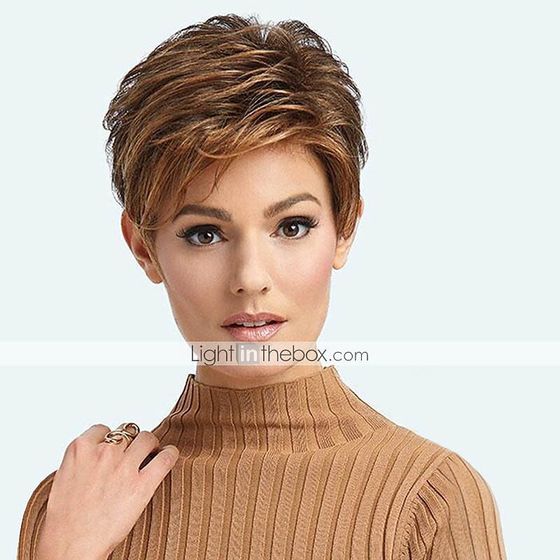 perruques brunes pour femmes perruque synthétique partie latérale bouclée perruque courte brun / bordeaux cheveux synthétiques 12 pouces design à la mode femmes synthétiques marron de 2025 ? $26.99 –P1