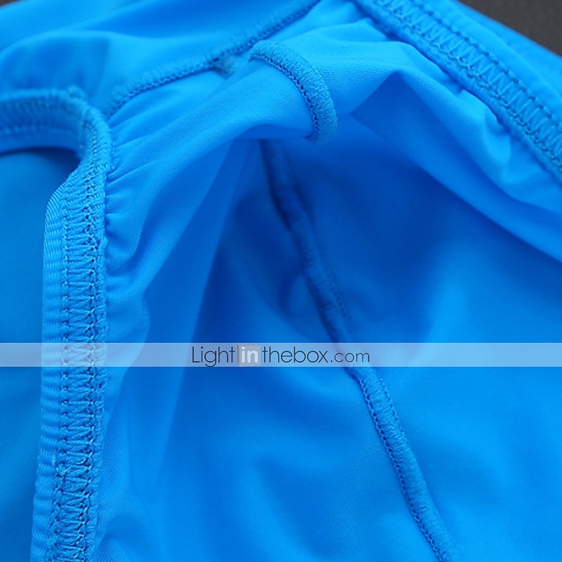 Men's 3 Pack Briefs Basic Polyester Mid Waist EU / US Size Light Blue Black 2025 - $13.99 –P1