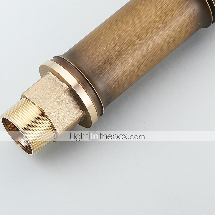 Waschbecken Wasserhahn - klassischer antiker Messing-Centerset Einhand-Einloch-Badarmaturen 2025 - $64.99 –P3